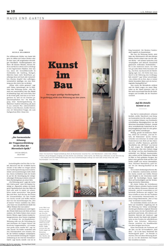 Projekt Wohnung Ainmiller Strasse, Stuttgarter Zeitung